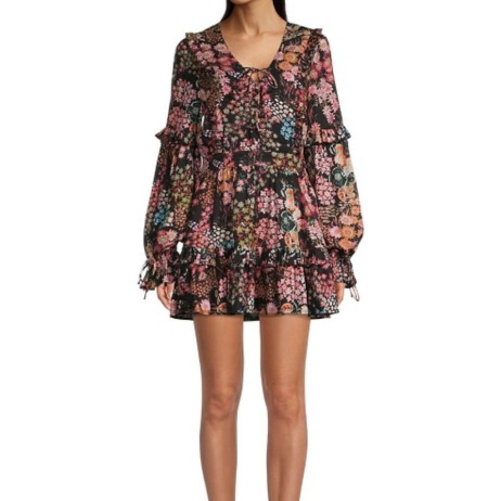 Ted Baker Hendria Ruffle-Trim Mini Dress